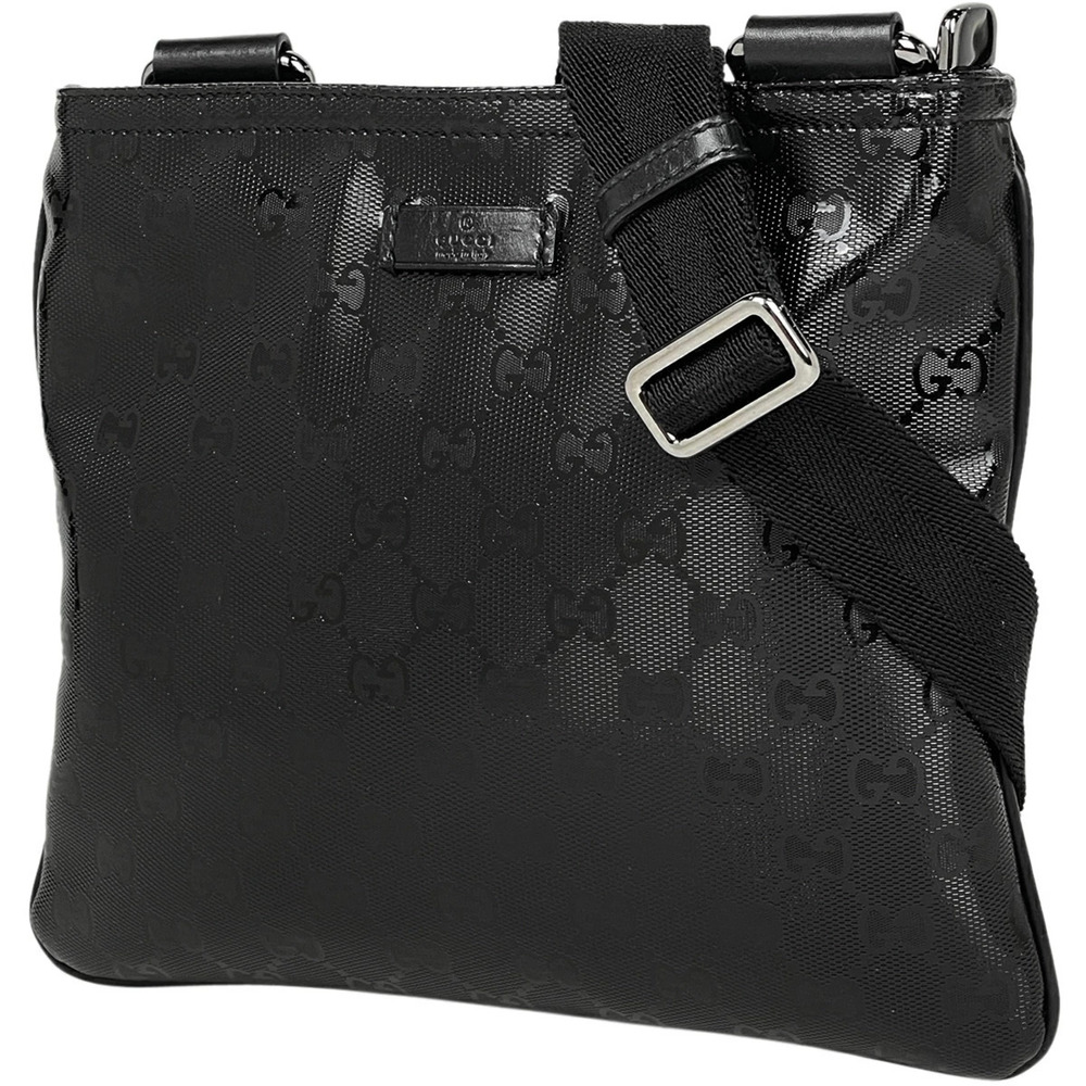 Gucci GG Imprime Shoulder Bag Crossbody Canvas Black